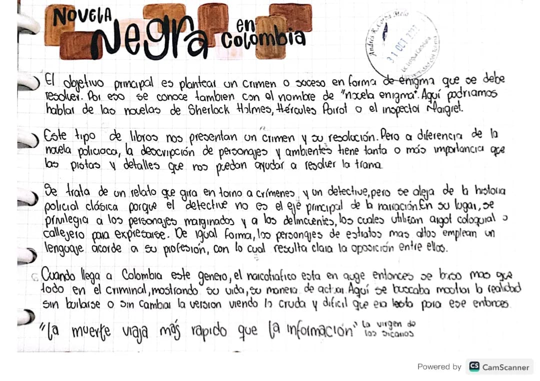 Novela negra en Colombia 
