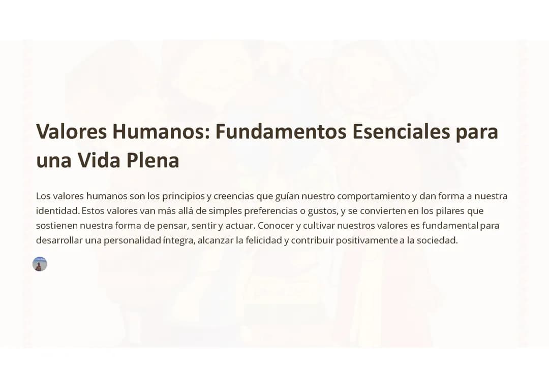 Los valores 