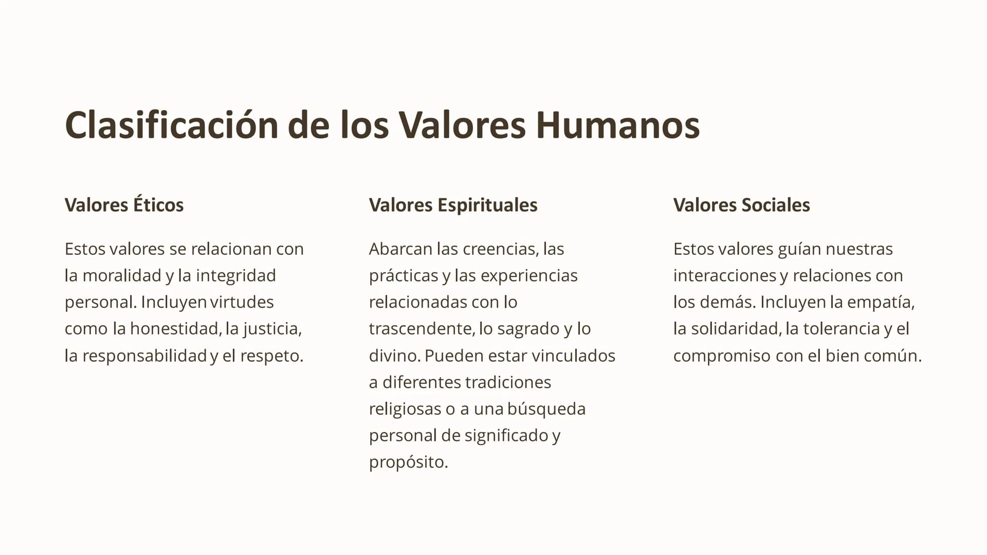 Valores Humanos: Fundamentos Esenciales para
una Vida Plena
Los valores humanos son los principios y creencias que guían nuestro comportamie