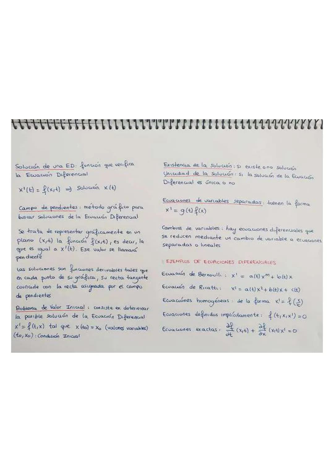 u
uu uu mm
ECUACIONES
DIFERENCIALES
Ecuaciones Diferenciales: ecuaciones cuya incógnita es una
derivadas de la función (incógnita)
CLASIFICA