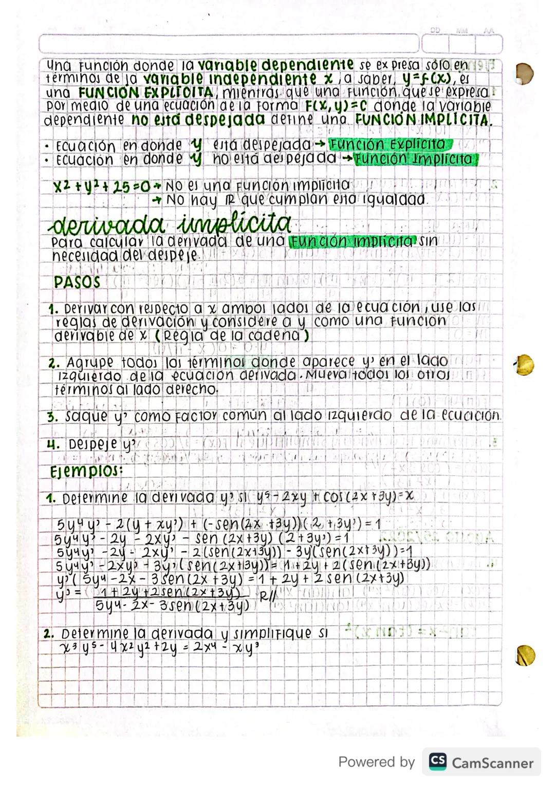 DD
MM
una función donde la variable dependiente se ex presa sólo en 19
términos de ja variable independiente xa saber, y = f(x), es
una FUNC