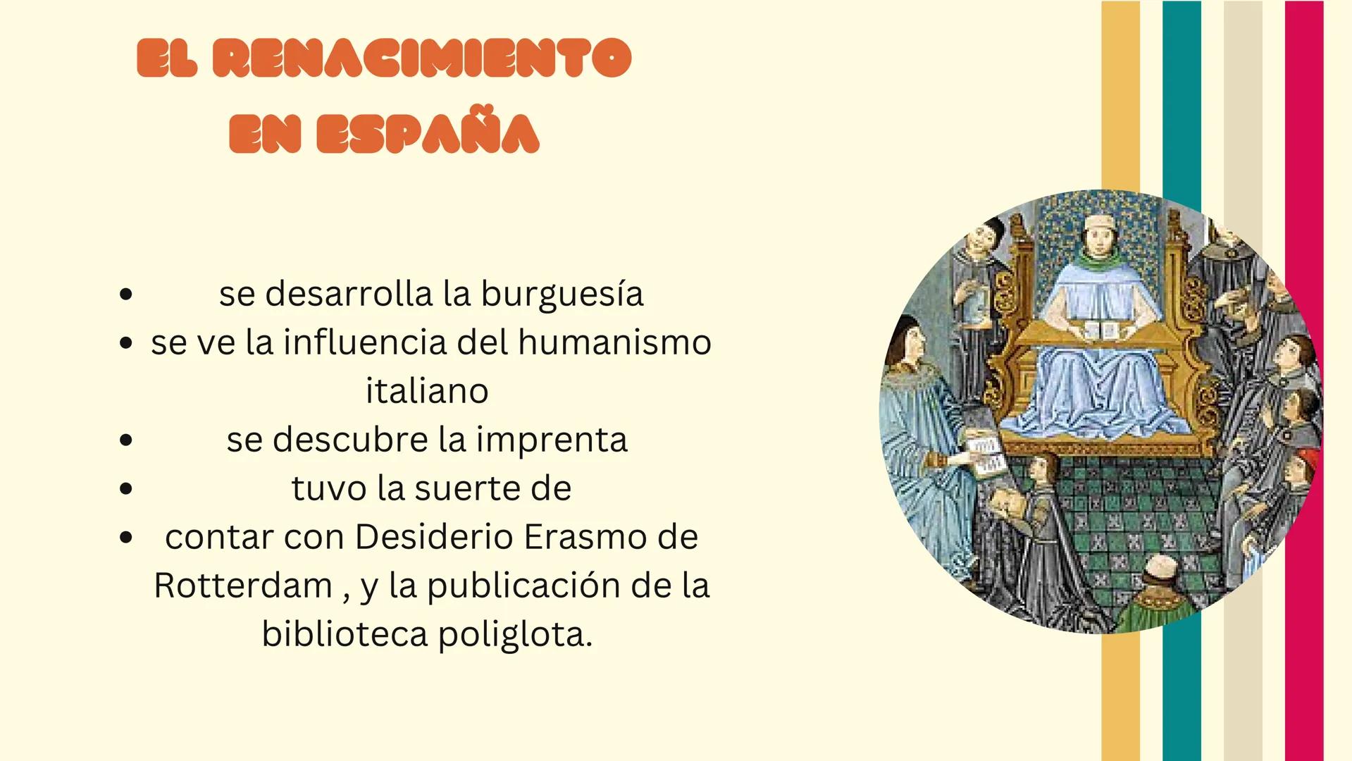 EL
RENACIMIENTO
EN ESPAÑA EL RENACIMIENTO
EN ESPAÑA
Fue un movimiento artístico y científico
originado en Italia, para el siglo XV dc, y
pos