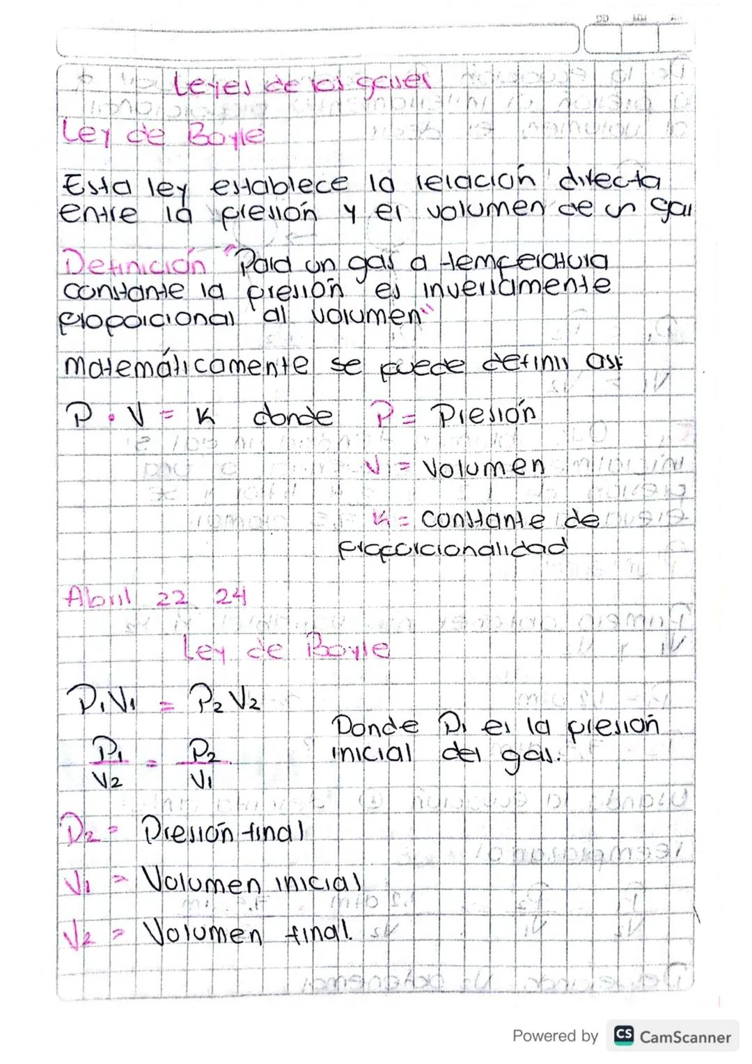 DD
+ leyes de los gover
Ley de Boyle
entre
Esta ley establece la relación directa
la presion y el volumen de in gal
Definicion Para un gas a