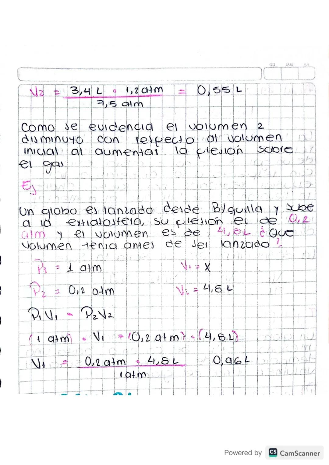 DD
+ leyes de los gover
Ley de Boyle
entre
Esta ley establece la relación directa
la presion y el volumen de in gal
Definicion Para un gas a