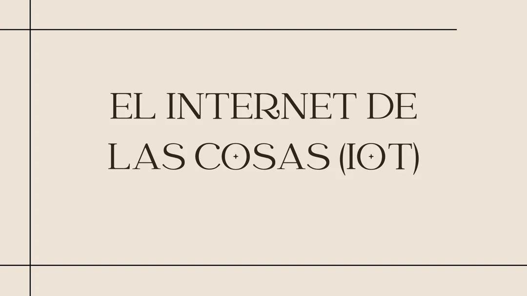 El internet de las cosas