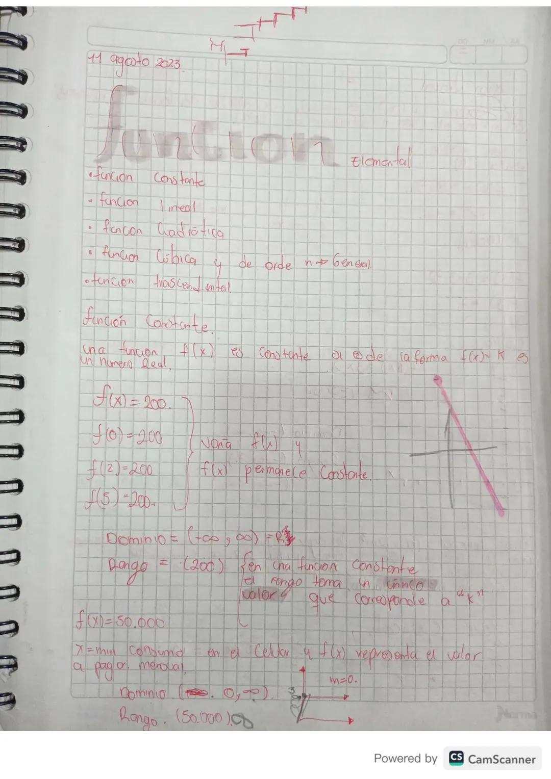 Función constante y lineal 