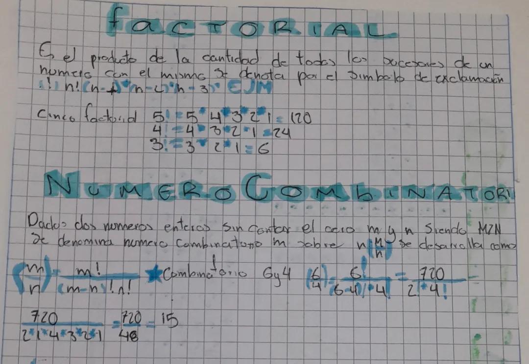 Factorial y números combinatorios