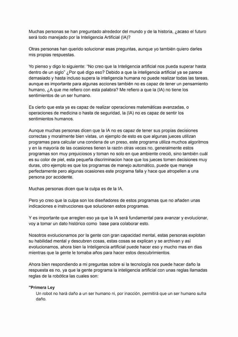 EL MUNDO Y LA INTELIGENCIA ARTIFICIAL.
TABLA DE CONTENIDO:
1. INTRODUCCIÓN
2. PREGUNTAS O INTERROGANTES
3. HIPÓTESIS EXPLICADA CON UNA TESIS