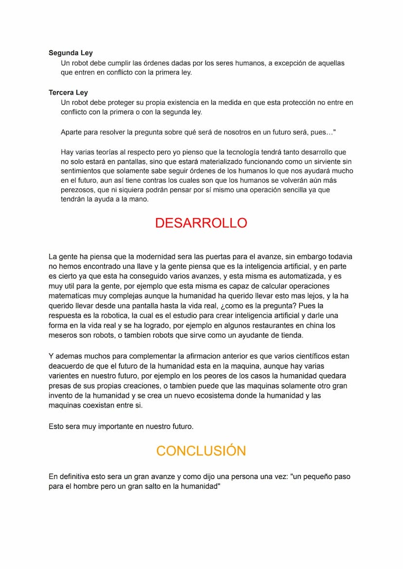 EL MUNDO Y LA INTELIGENCIA ARTIFICIAL.
TABLA DE CONTENIDO:
1. INTRODUCCIÓN
2. PREGUNTAS O INTERROGANTES
3. HIPÓTESIS EXPLICADA CON UNA TESIS