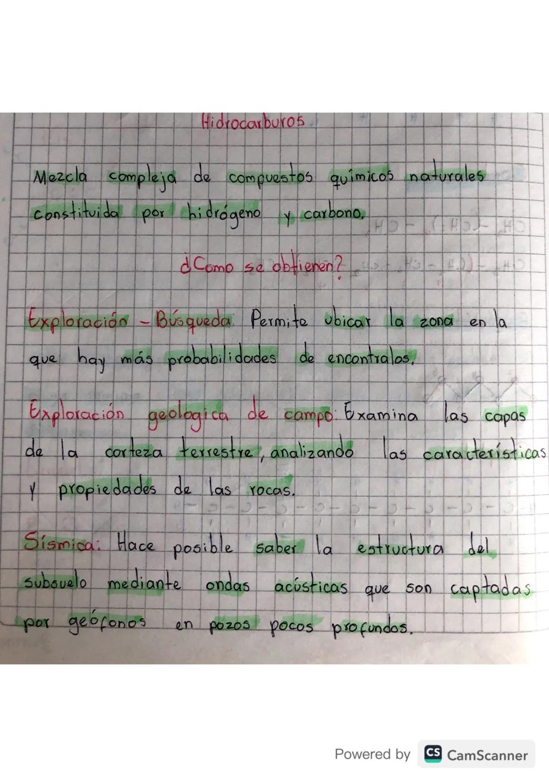 Hidrocarburos
Mezcla compleja de compuestos quimicos naturales
constituida por hidrógeno
carbono
+
HO
HOHO
Como se
obtienen?
Exploración - B