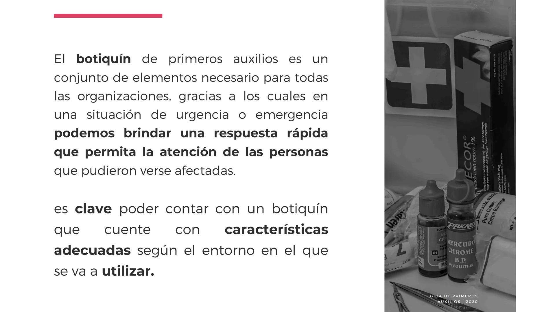 *
M
Үк
BOTIQUINES PRINCIPALES OBJETIVOS
Tres finalidades importantes
+
чт
1:¿que es?
3: tipos
2: importancia
GUÍA DE PRIMEROS
AUXILIOS | 202