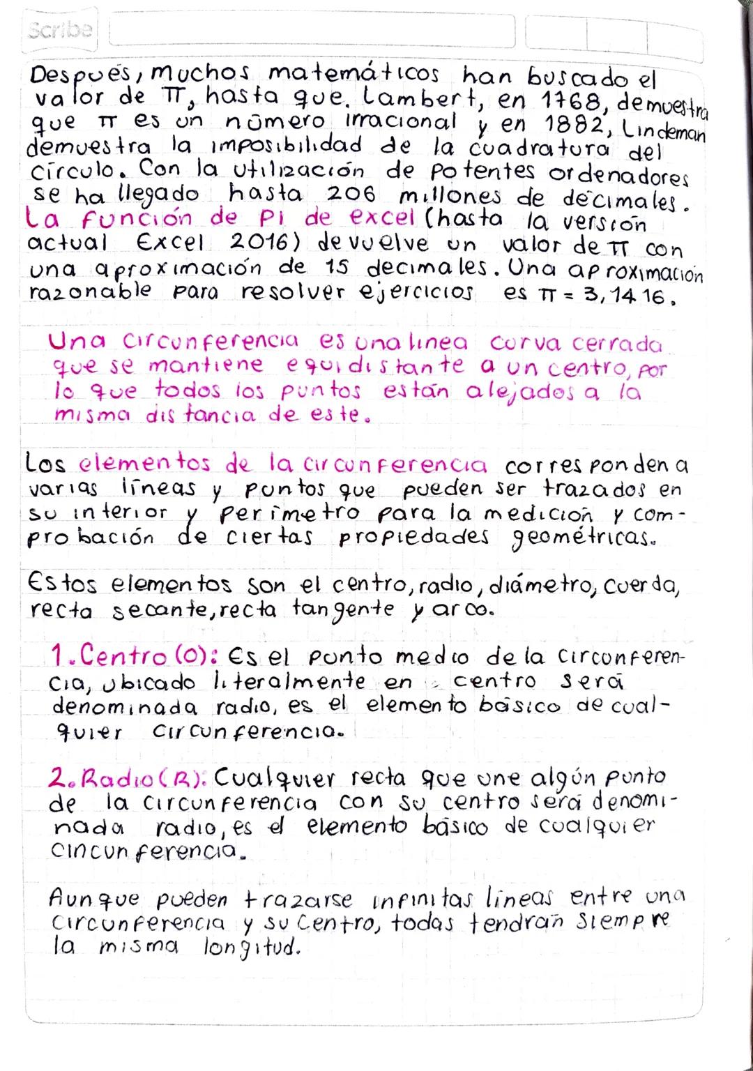 a
La circunferencia y sus elementos.
básicos
Construlle un círculo de cartón y mide la distancia
entre dos bordes Pasando por el centro del 