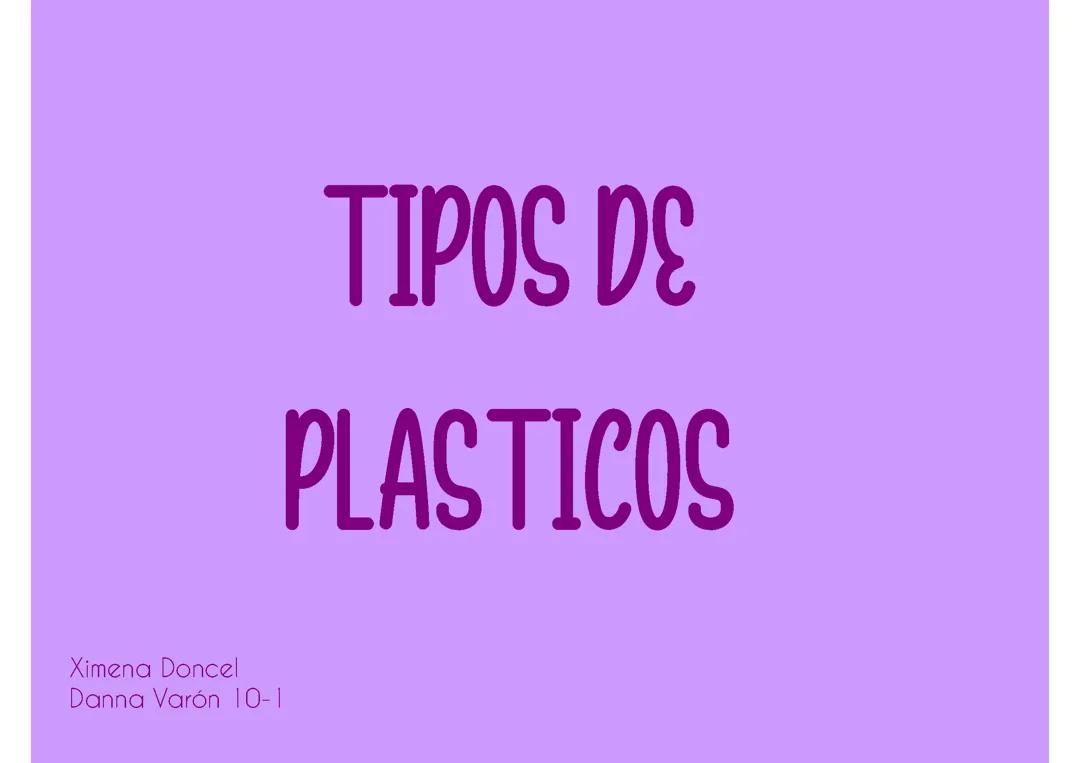 Tipos de plásticos 