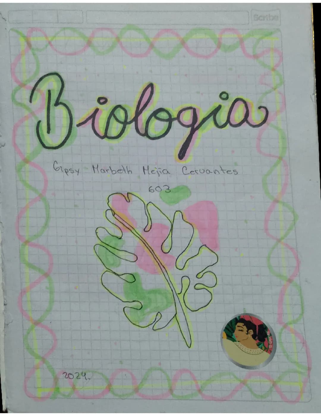 Portada creativa para biología 