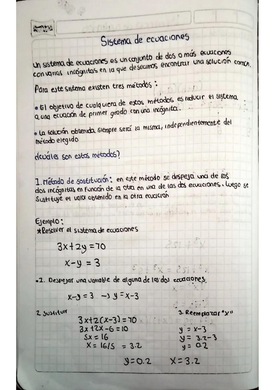 Sistema de ecuaciones 