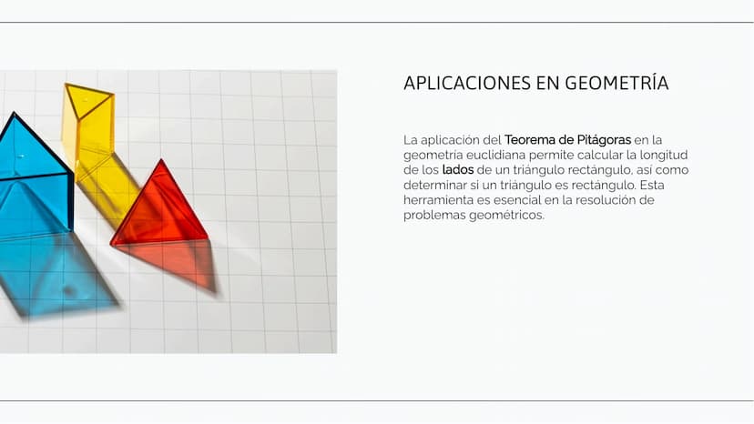 La Eficacia del
Teorema de Pitágoras
en la Geometría
Euclidiana INTRODUCCIÓN
El Teorema de Pitágoras es fundamental en la geometría euclidia