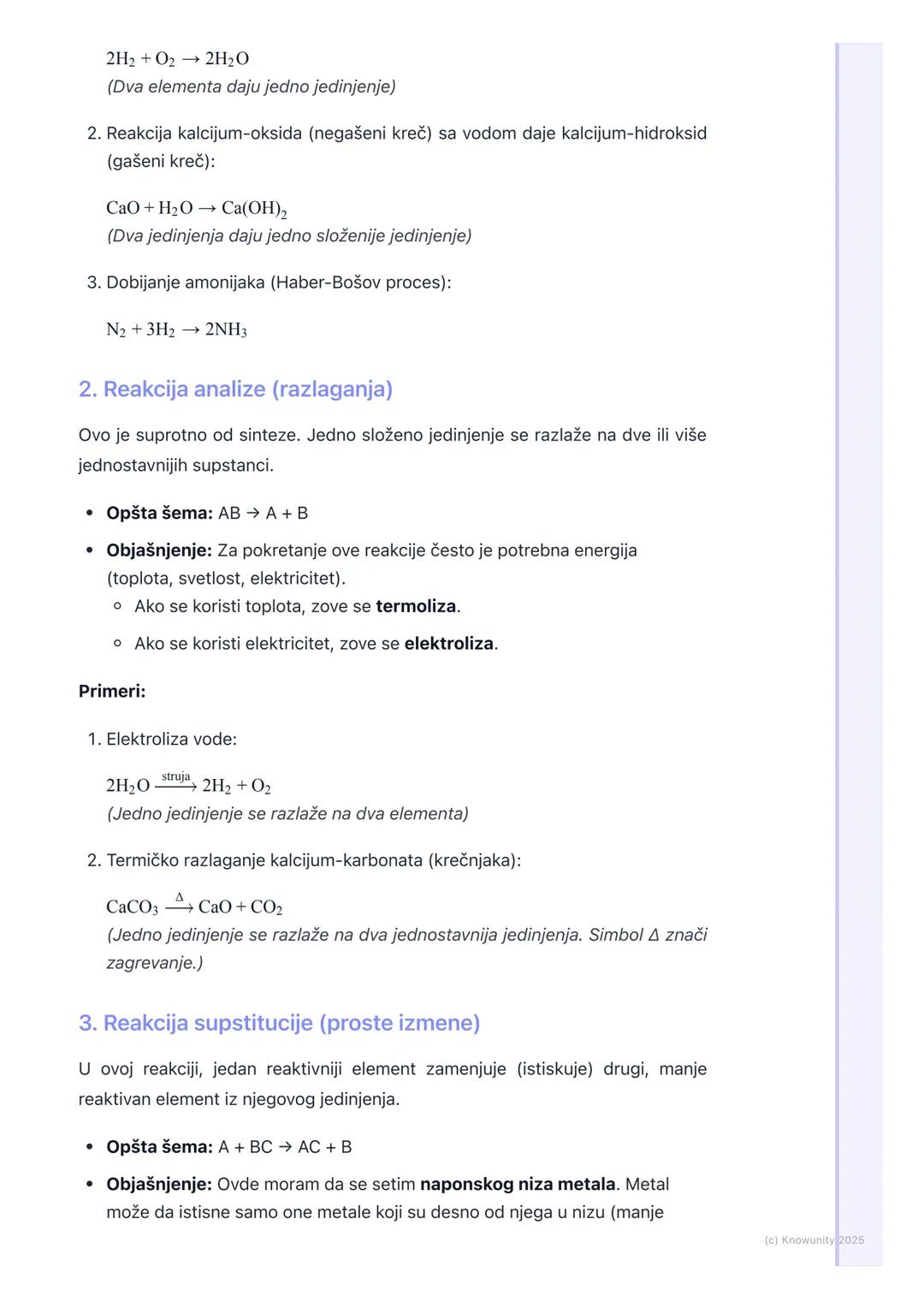 # Vrste hemijskih reakcija

Uvod u vrste hemijskih reakcija

Hemijske reakcije su svuda oko nas, od varenja hrane do rđanja gvožđa. Da
bismo