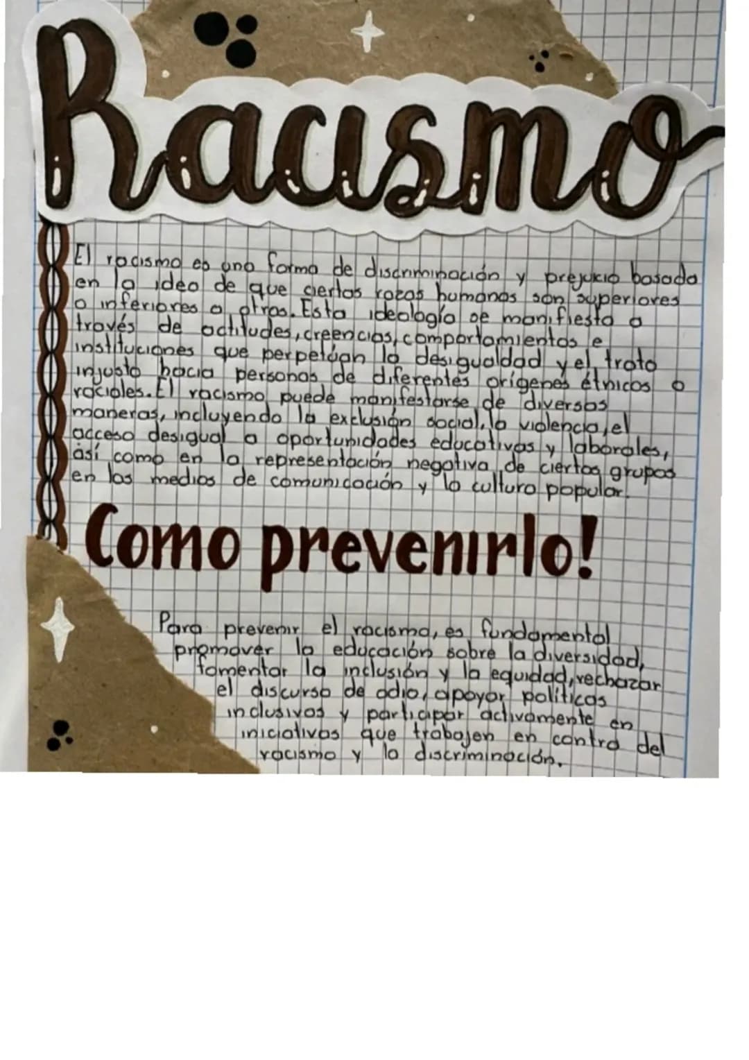 Racismo
El racismo es uno forma de discriminación y prejucio
en la idea de que ciertas rozos humanos son superiores
basada
o inferiores a ot