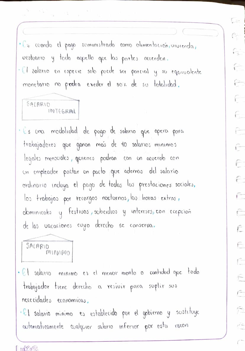 • Es cuando el
радо
Suministrado
como alimentación, vivienda,
E
vestuario
У
todo aquello que
las
partes acuerden.
· El salario en especie so