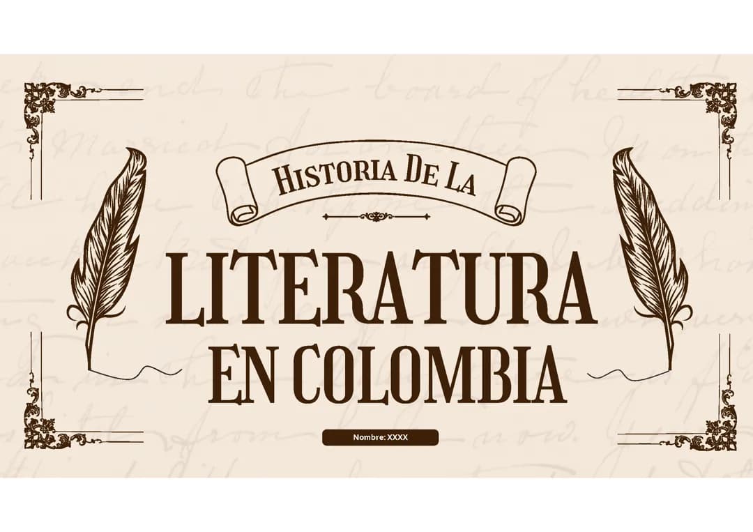 Historia de la literatura en Colombia.
