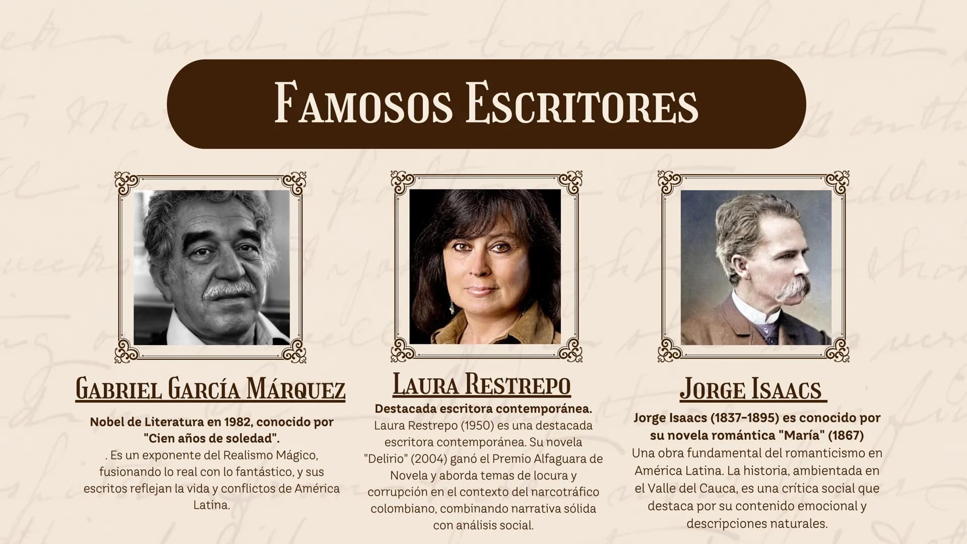 HISTORIA DE LA
he
LITERATURA
EN COLOMBIA
Nombre: XXXX
now. 01 Introducción
02
Historia de la Literatura
03
Los Personajes
04 Obras Clásicas
