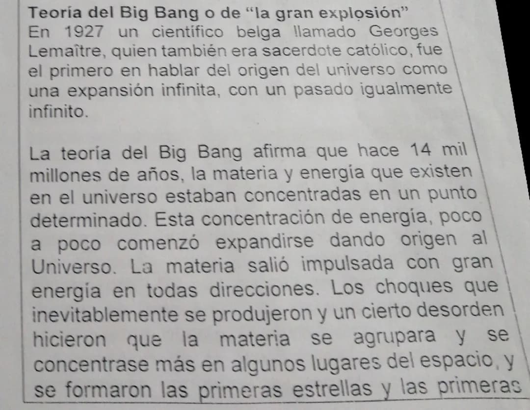La teoría de Big Bang🌕