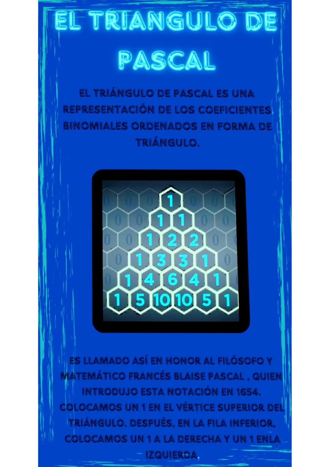 el triángulo de pascal