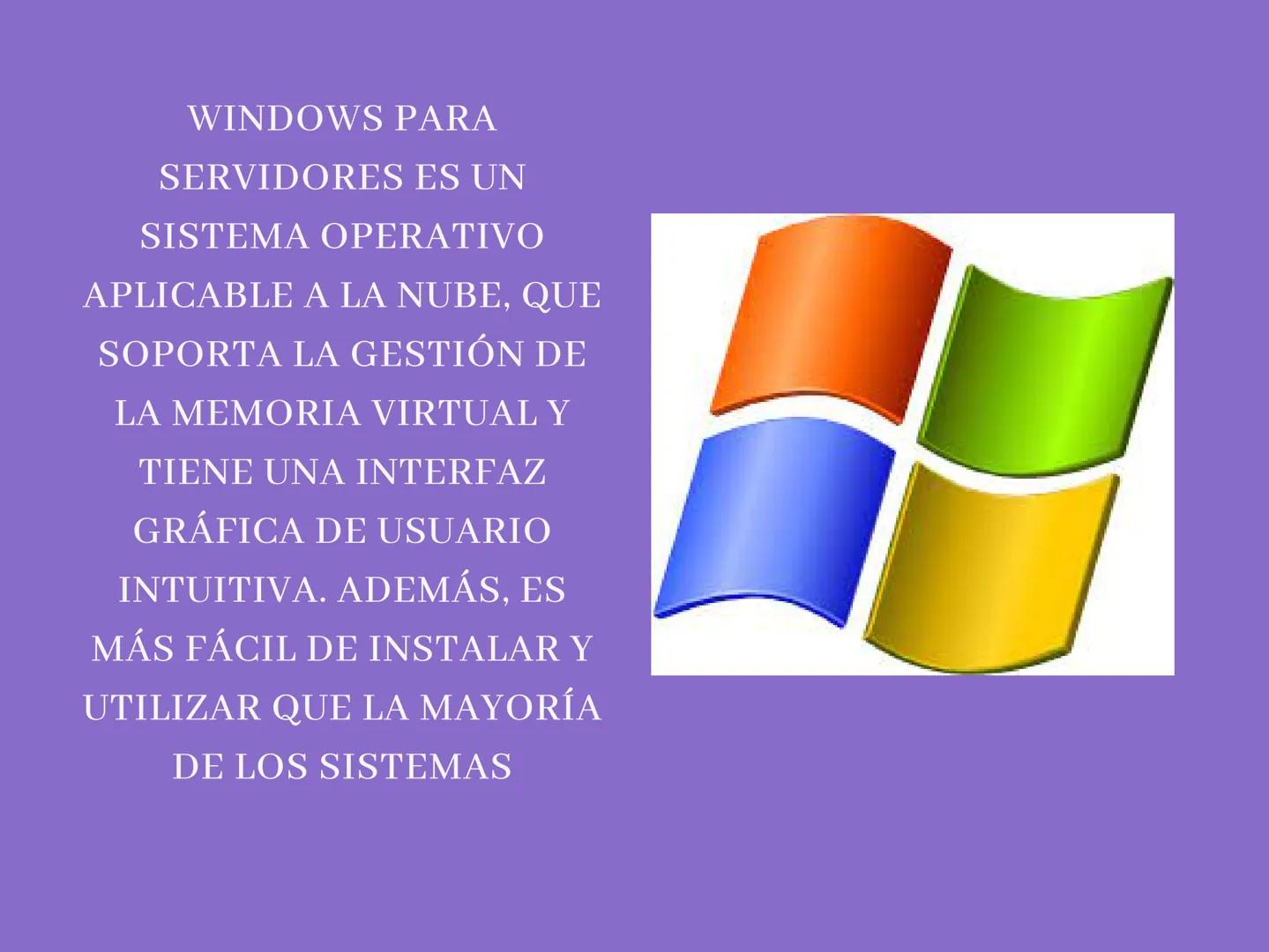 SISTEMAS OPERATIVOS PARA
CONFIGURACIÓN DE SERVIDORES, UNIX
UNIX ES UN SISTEMA OPERATIVO
MULTIUSUARIO Y MULTITAREA
QUE SE UTILIZA AMPLIAMENTE