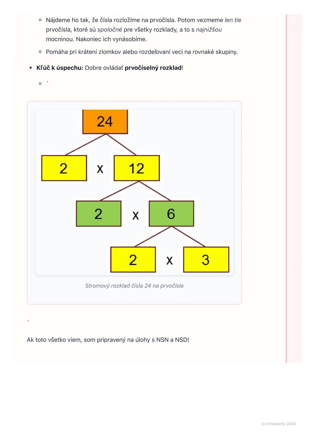 # Najmenší spoločný násobok a
# Najväčší spoločný deliteľ

1. Úvod do najmenšieho spoločného
násobku a najväčšieho spoločného
deliteľa

Ahoj