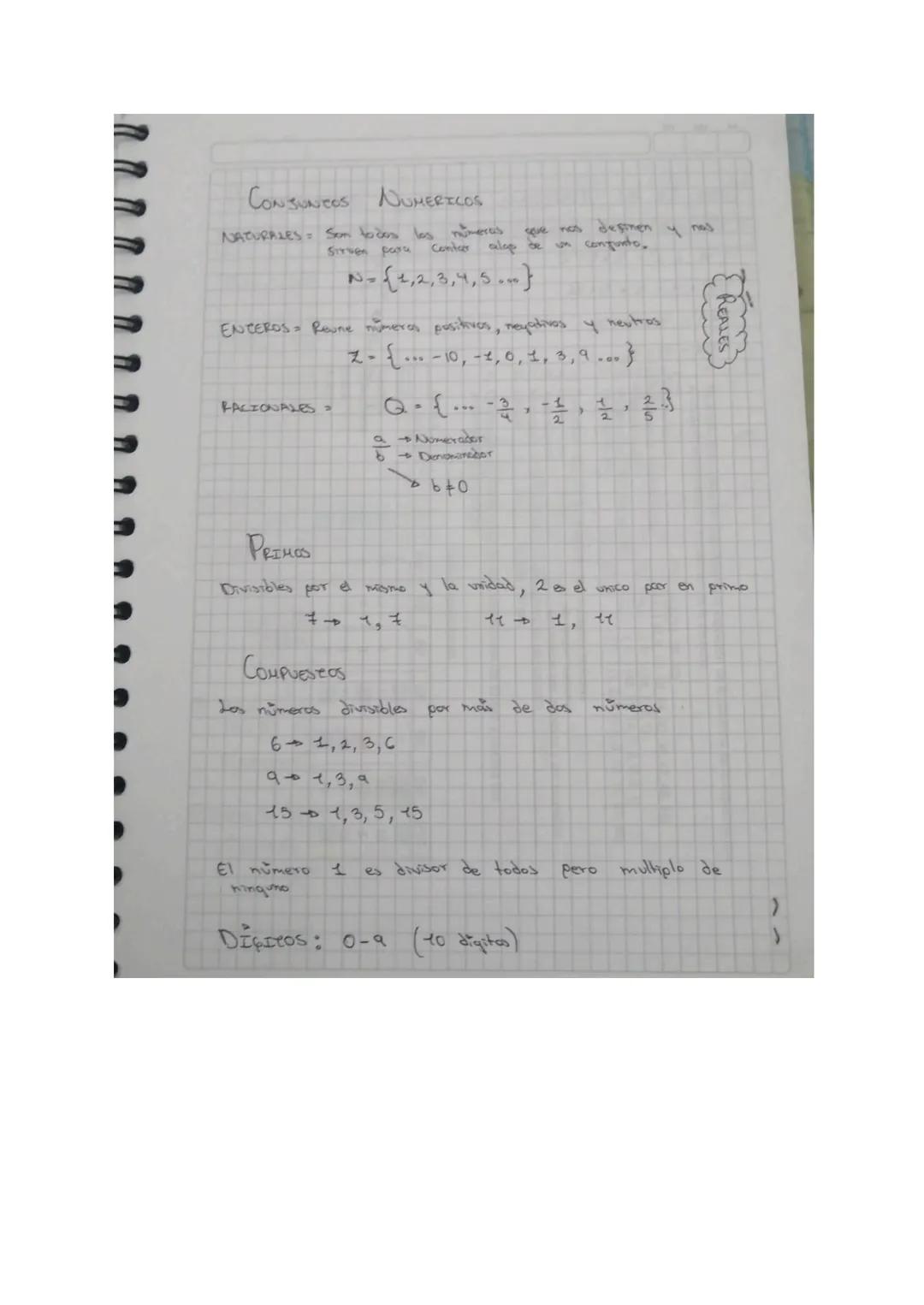 REALES

CONJUNTOS NUMERICOS

NATURALES: Son todos los númeras que nos desinen y nos
Sirven para Contar alge de un conjunto.
N={1,2,3,4,5...}