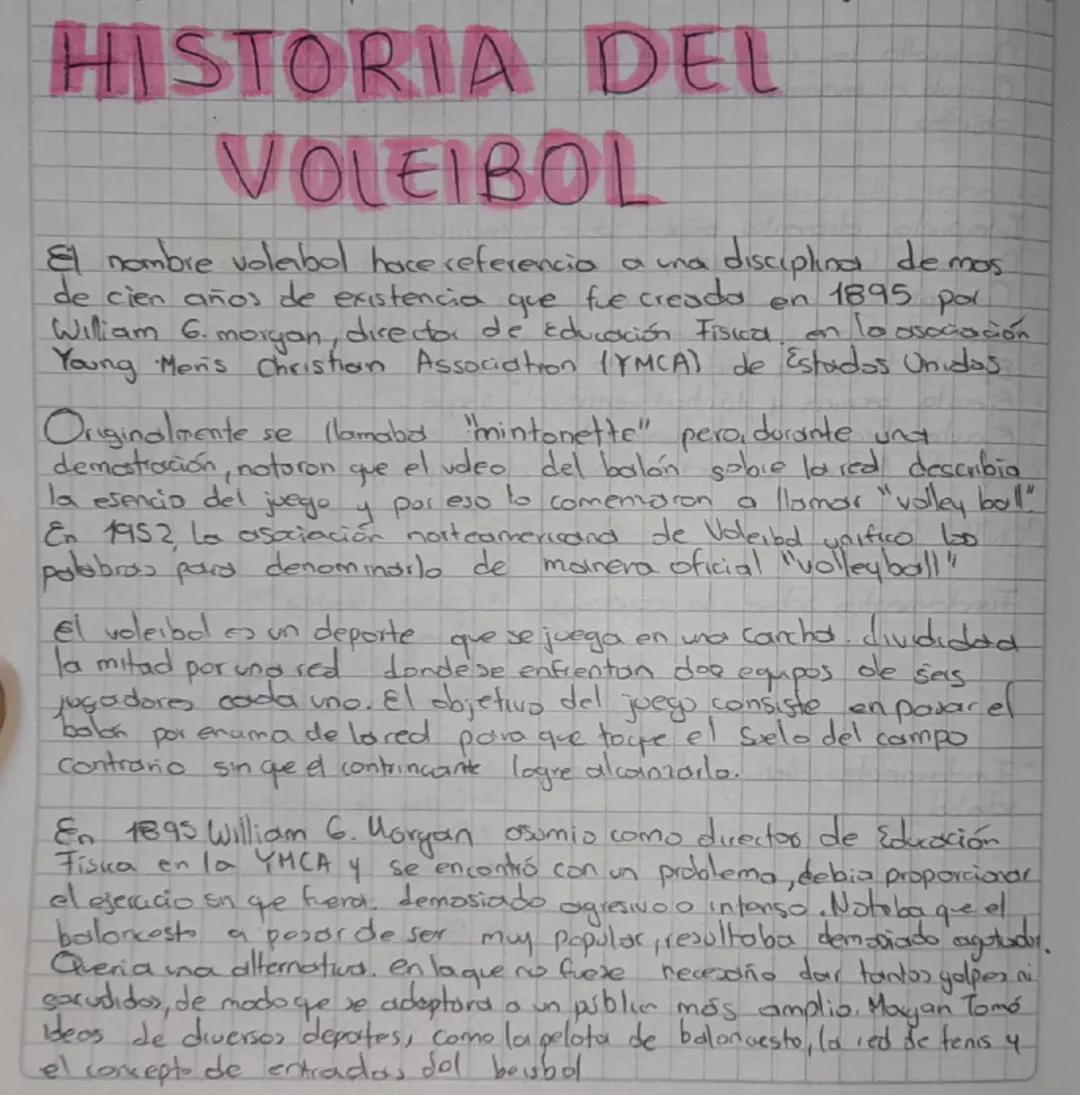 Voleibol # HISTORIA DEL

# VOLEIBOL

El nombre voleibol hace referencia a una disciplina de mos
de cien años de existencia que fue creada en