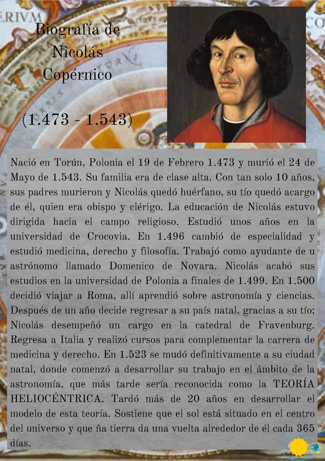 Biografía de Nicolás Copérnico 