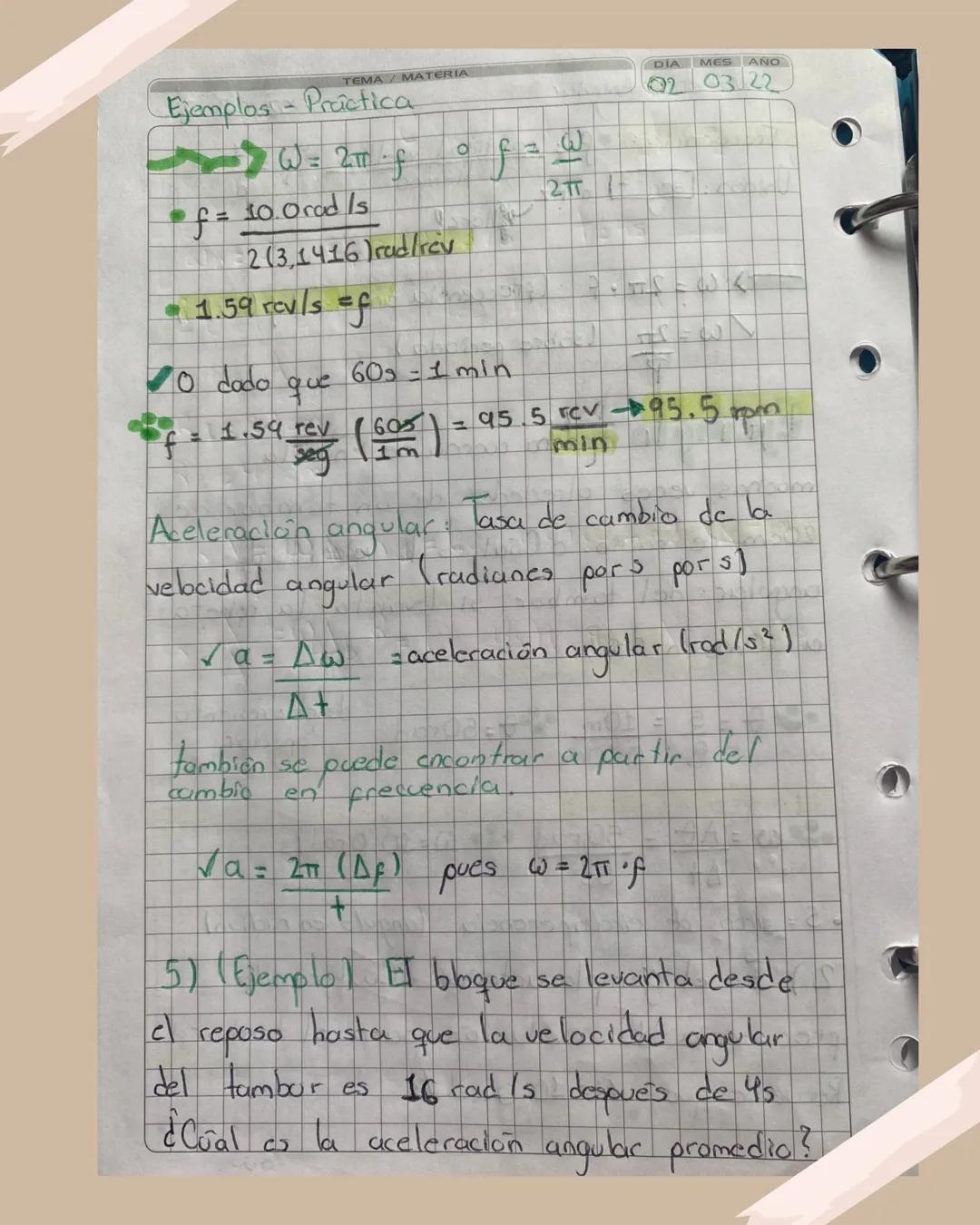 Movimiento
Angular
-b±√6²-4ac
2a
px+9-0
X-6-24
X+a-b
f(x)=tanx
a
X1/2
"- f(x) = s
Apuntes para Bachillerato novimiento Angular
Movimiento An