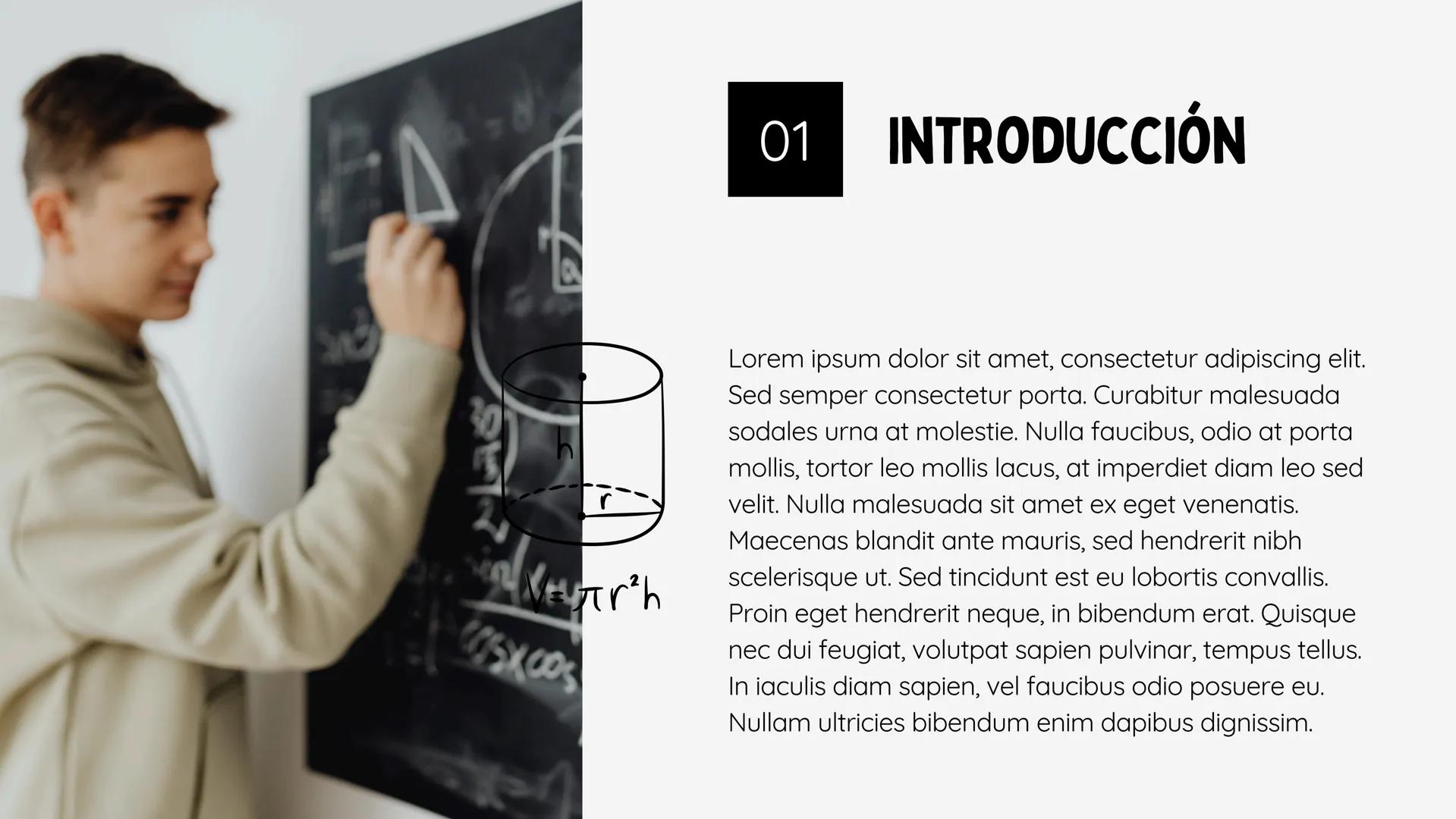 a + b = b + a

$\pm\sqrt{b2-4ac}$
29

V= πr²h

PROYECTO DE
MATEMÁTICAS

Presentado por Lucas Villanueva

OPP

adj

OPP
a) = adj

2
ax² + bx 