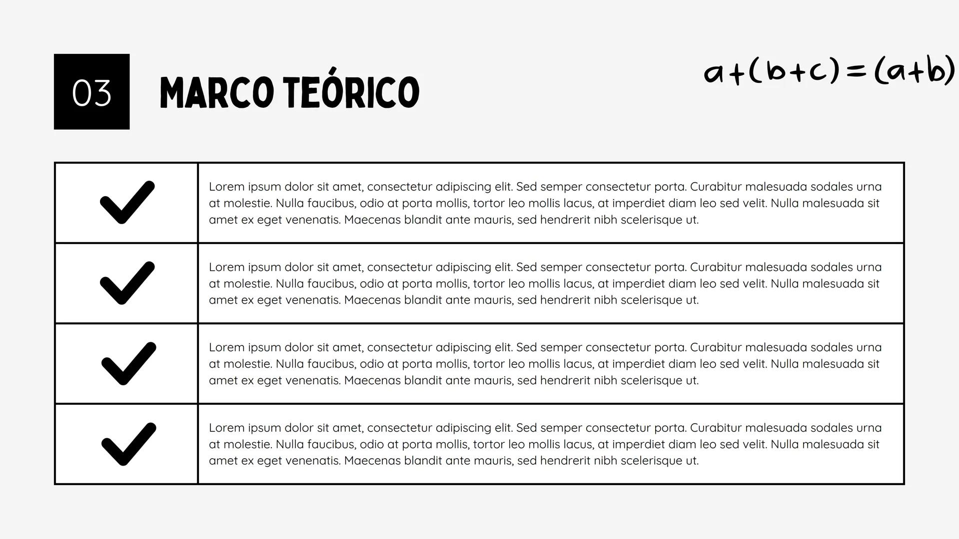 a + b = b + a

$\pm\sqrt{b2-4ac}$
29

V= πr²h

PROYECTO DE
MATEMÁTICAS

Presentado por Lucas Villanueva

OPP

adj

OPP
a) = adj

2
ax² + bx 