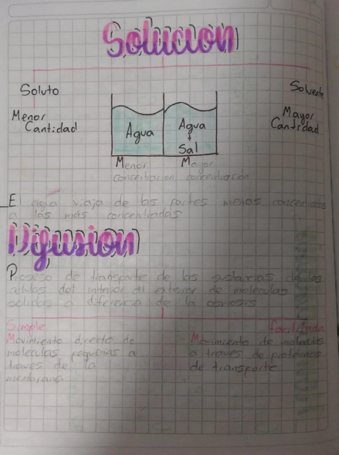 # Transporte (Pasivo (No necesita energía)
Osmosis → El agua o líquido del exterior atraviesa una membrana semipermeable
Osmorregulación
↓
H