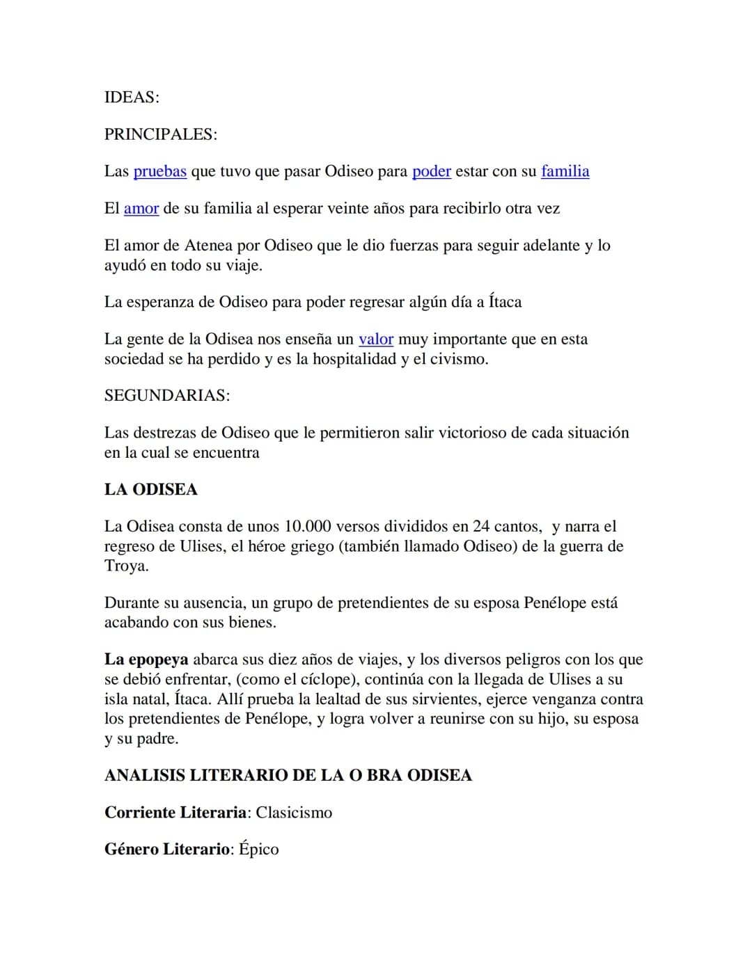 La Odisea de Homero
1. VIDA DE HOMERO:
Homero (probablemente siglo VIII a.c.) es el nombre dado al poeta y rapsoda
griego antiguo al que tra
