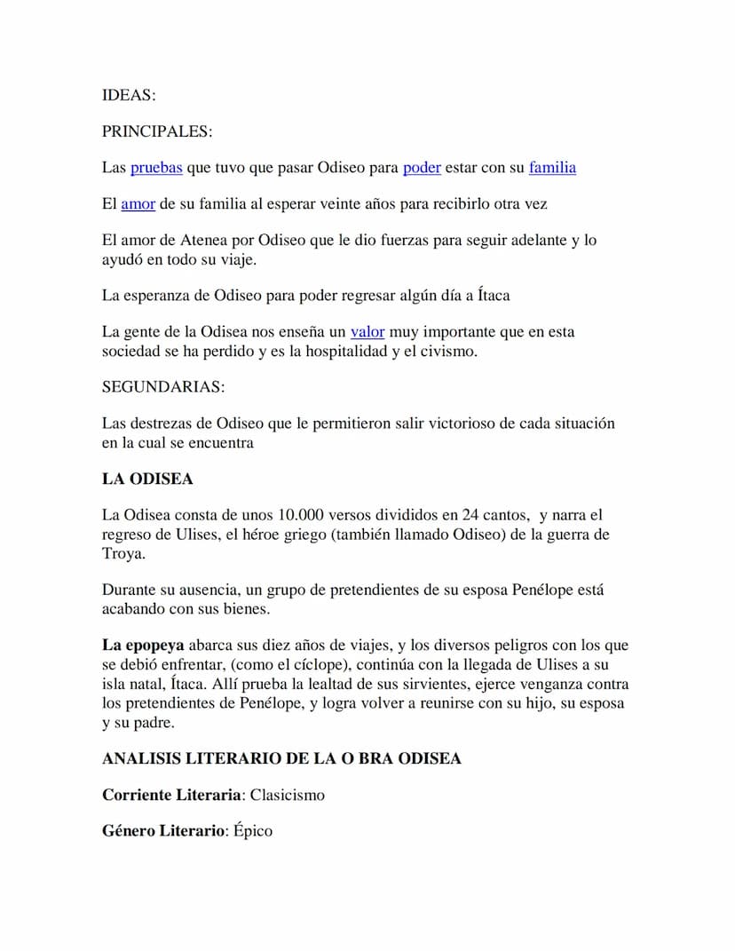 La Odisea de Homero
1. VIDA DE HOMERO:
Homero (probablemente siglo VIII a.c.) es el nombre dado al poeta y rapsoda
griego antiguo al que tra