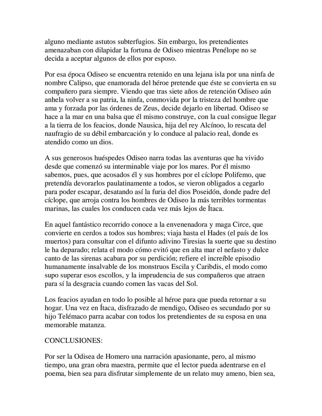 La Odisea de Homero
1. VIDA DE HOMERO:
Homero (probablemente siglo VIII a.c.) es el nombre dado al poeta y rapsoda
griego antiguo al que tra