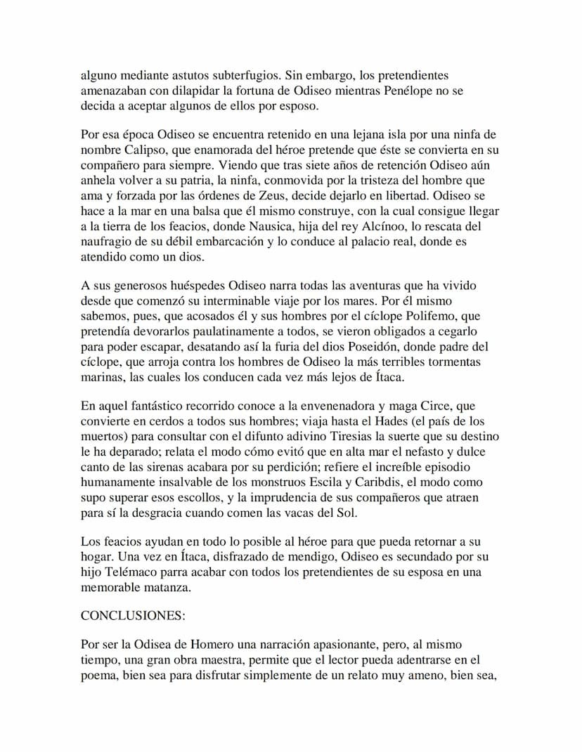 La Odisea de Homero
1. VIDA DE HOMERO:
Homero (probablemente siglo VIII a.c.) es el nombre dado al poeta y rapsoda
griego antiguo al que tra