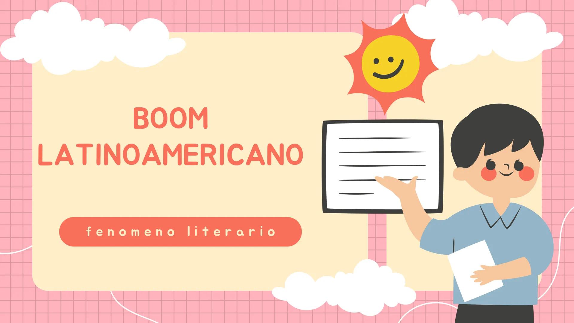 # BOOM

LATINOAMERICANO

fenomeno literario # ¿QUE ES EL BOOM
LATINOAMERICANO?

ES UN FENΟΜΕΝΟ LITERARIO Y EDITORIAL QUE SE DIO A
CONOCER EN