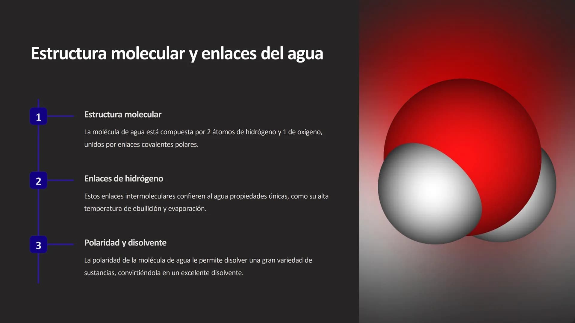 6+6–
5+
1
I-
H
5+
Química del agua:
Propiedades, ciclo
hidrológico, tratamiento
El agua es un compuesto químico fundamental para la vida.
Po