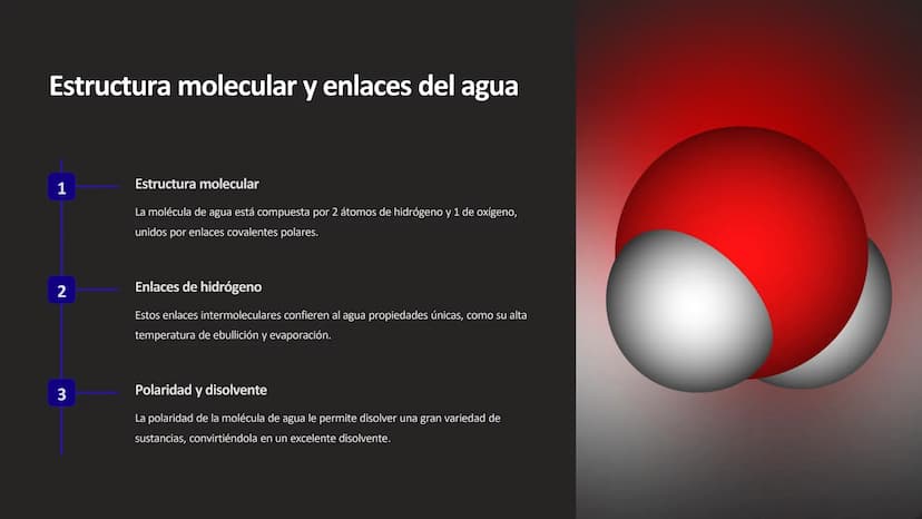 6+6–
5+
1
I-
H
5+
Química del agua:
Propiedades, ciclo
hidrológico, tratamiento
El agua es un compuesto químico fundamental para la vida.
Po