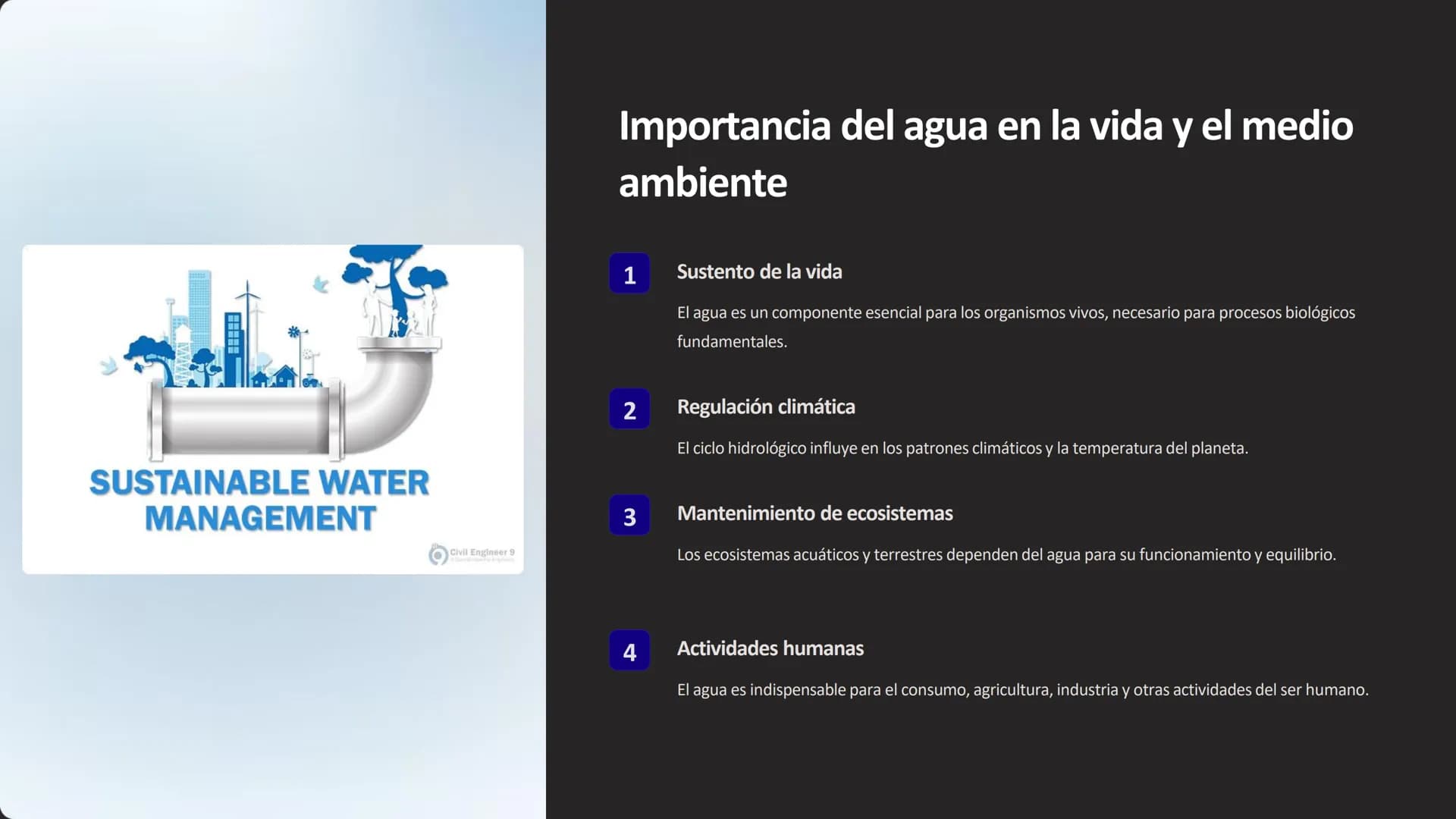 6+6–
5+
1
I-
H
5+
Química del agua:
Propiedades, ciclo
hidrológico, tratamiento
El agua es un compuesto químico fundamental para la vida.
Po