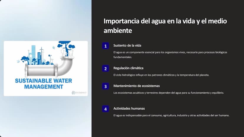 6+6–
5+
1
I-
H
5+
Química del agua:
Propiedades, ciclo
hidrológico, tratamiento
El agua es un compuesto químico fundamental para la vida.
Po