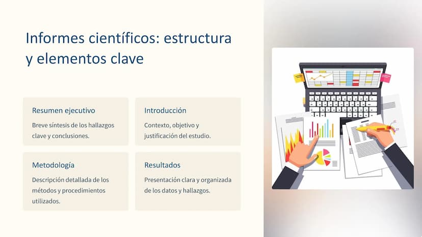 !?
SCIENCE
LITERACY
Comunicación
científica: Informes,
artículos, presentaciones
La comunicación científica es fundamental para compartir
de