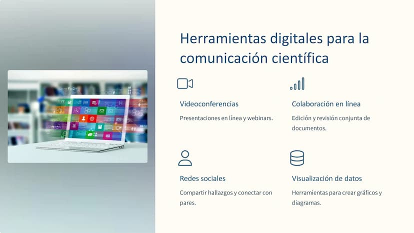 !?
SCIENCE
LITERACY
Comunicación
científica: Informes,
artículos, presentaciones
La comunicación científica es fundamental para compartir
de