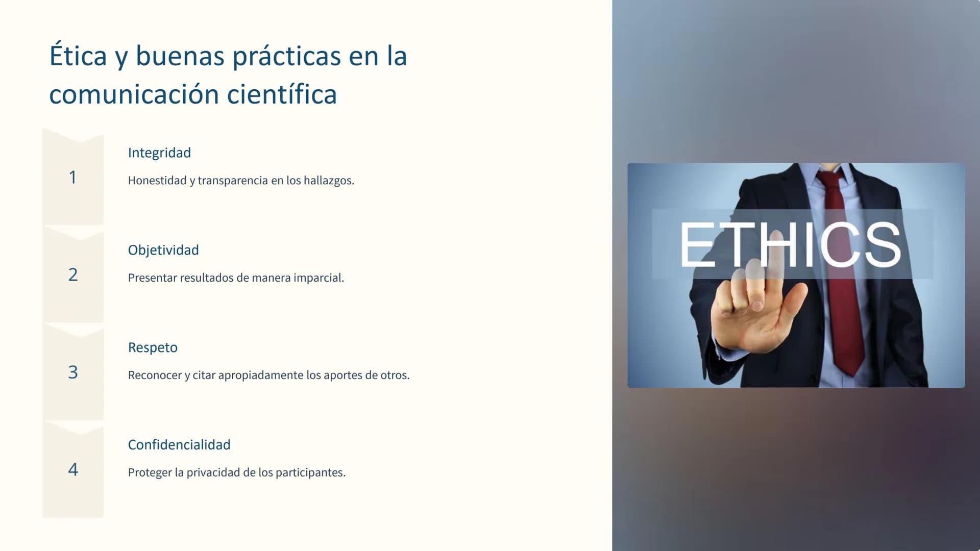 !?
SCIENCE
LITERACY
Comunicación
científica: Informes,
artículos, presentaciones
La comunicación científica es fundamental para compartir
de