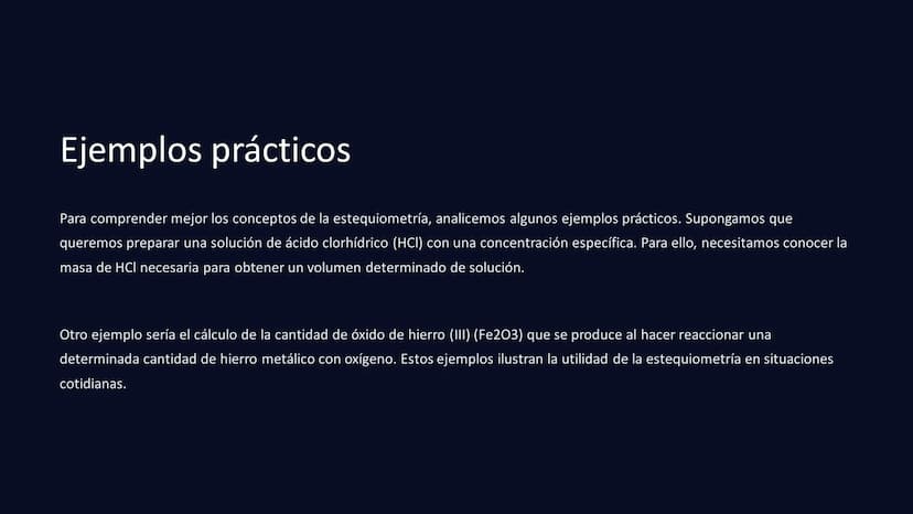 Introducción a la Estequiometría
Estequiometría
Este documento explora los conceptos fundamentales de la estequiometría, un campo esencial e