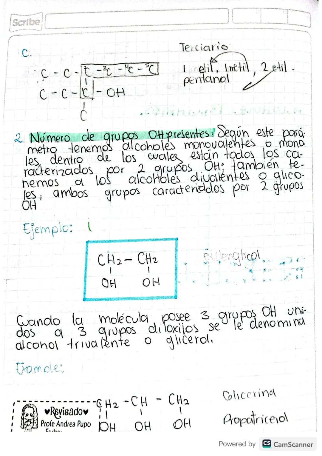 15
05
24
Scribe
NomenclaTURO
ALCOHOLES, FENOLES Y ETERES
sencia de un
प
los alcoholes fenoles tienen en común la pre-
grupo hidroxilo. En nu